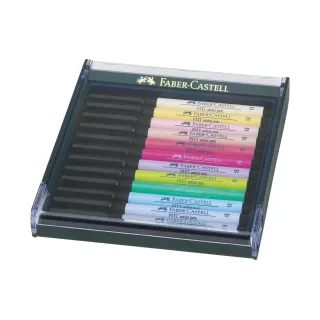 Faber-Castell Crayon à encre de Chine Pitt Artist Pen Étui de 12 pastels