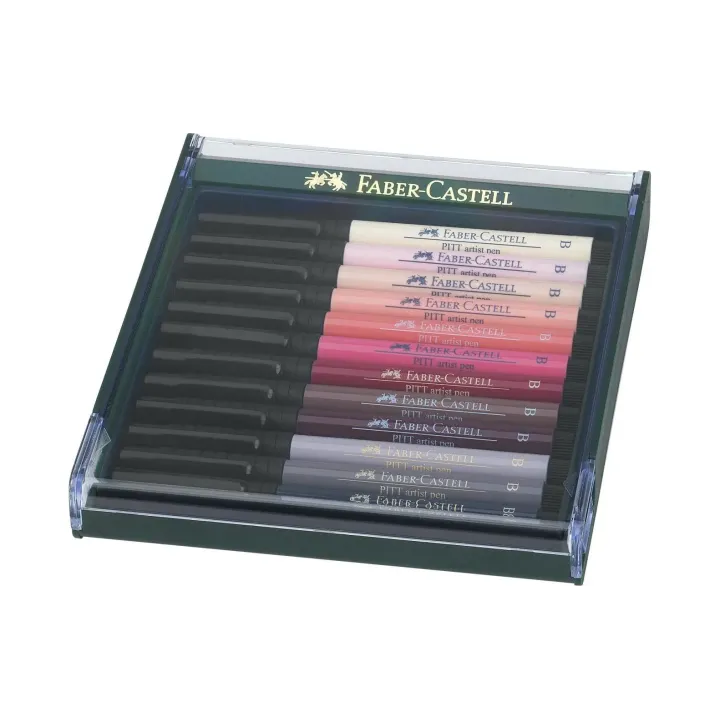 Faber-Castell Crayon à encre de Chine Pitt Artist Lot de 12