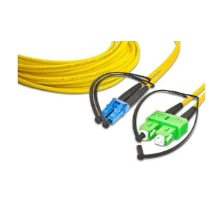 Lightwin Câble patch à fibre optique Singlemode LC – SC-APC, OS2, Duplex, 1 m