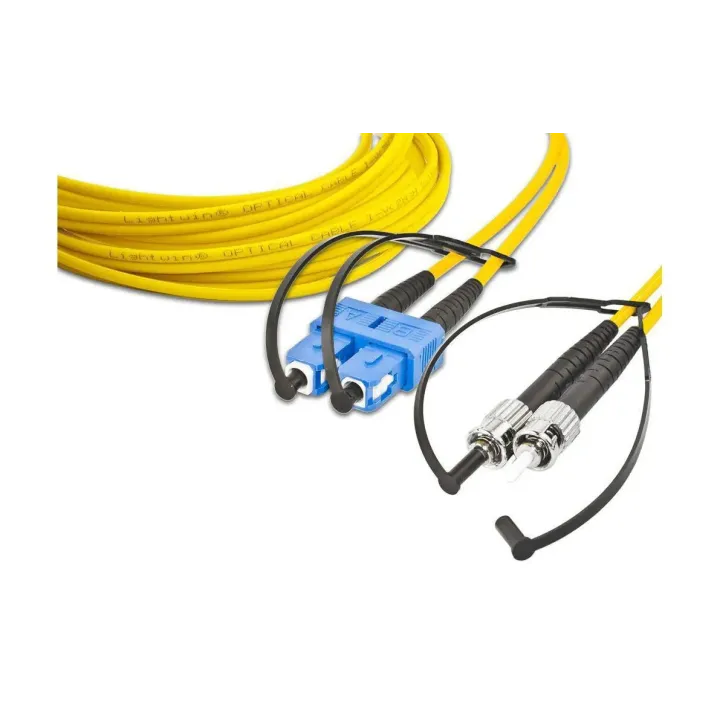 Lightwin Câble patch à fibre optique Singlemode SC – ST, OS2, Duplex, 2 m