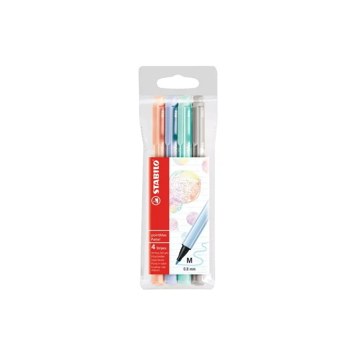 STABILO Fineliner PointMax Pastell moyen (M), Multicolore