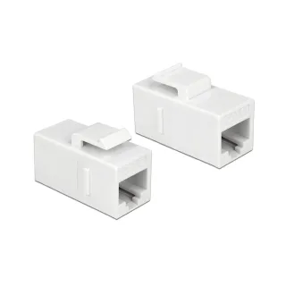 Delock Module Keystone RJ-45 - RJ-45, Cat.6, UTP blanc