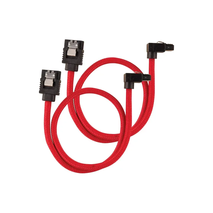 Corsair Câble SATA3 Premium Set Rouge 30 cm coudé