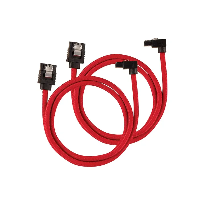 Corsair Câble SATA3 Premium Set Rouge 60 cm coudé