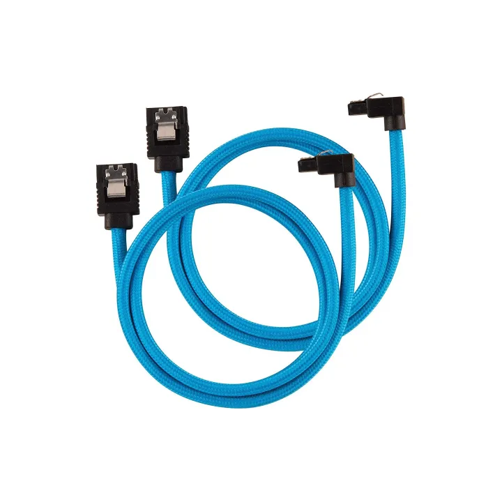 Corsair Câble SATA3 Premium Set Bleu 60 cm coudé