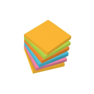 Sigel Fiche de bloc-notes 7,5 x 7,5 cm 6 blocs, multicolores