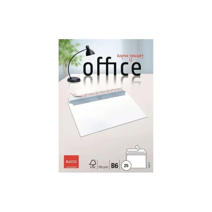 ELCO Enveloppe Office B6 sans fenêtre, 25 pièces