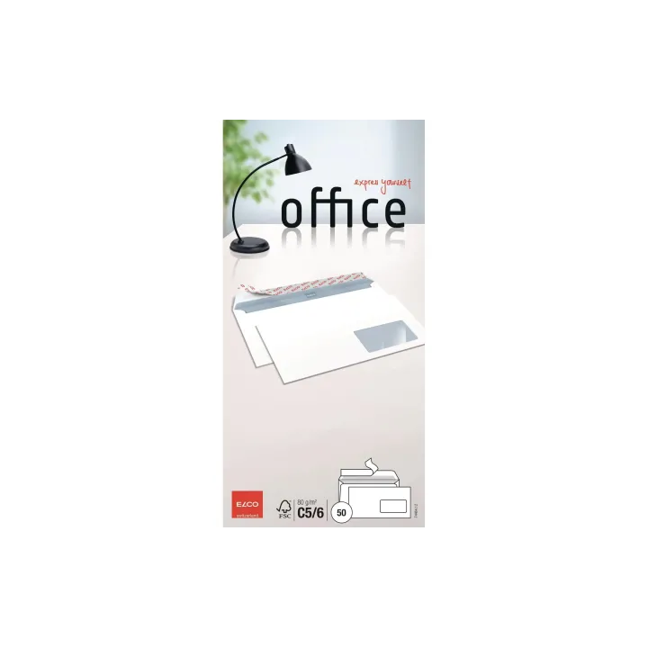 ELCO Enveloppe Office C5-6 Fenêtre droite, 50 pièces