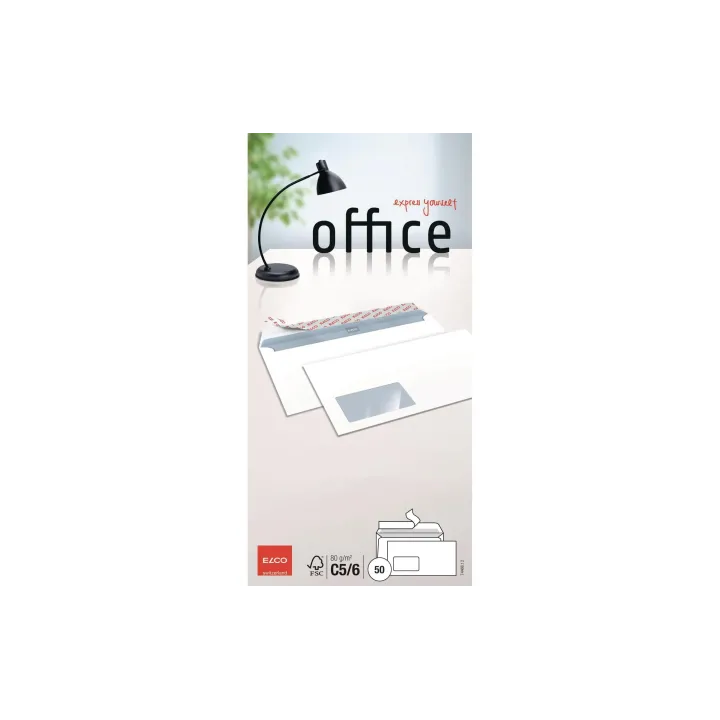 ELCO Enveloppe Office C5-6 avec fenêtre à gauche, 50 pièces