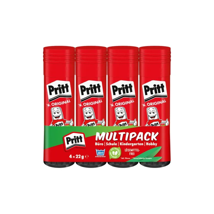 Pritt Lot de bâtons de colle 22 g, 4 pièces