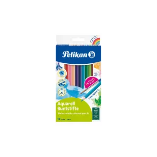 Pelikan Crayons de couleur Aquarelle Lot de 12