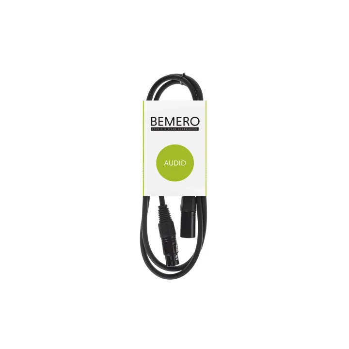 Bemero Câble XLR XLRf XLRm symmetrisch 0.75 m, Noir