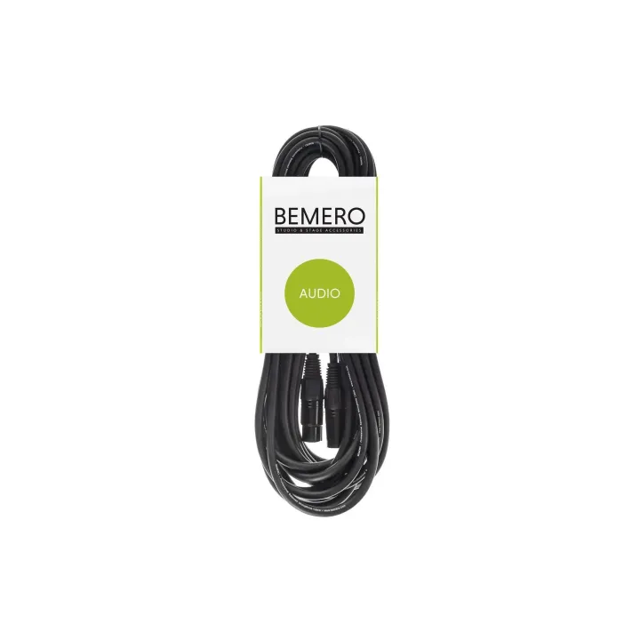 Bemero Câble XLR XLRf XLRm symmetrisch 10 m, Noir