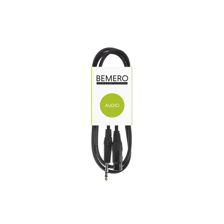 Bemero Câble XLR XLRf jack 6.3 symétrique 0.75 m, Noir