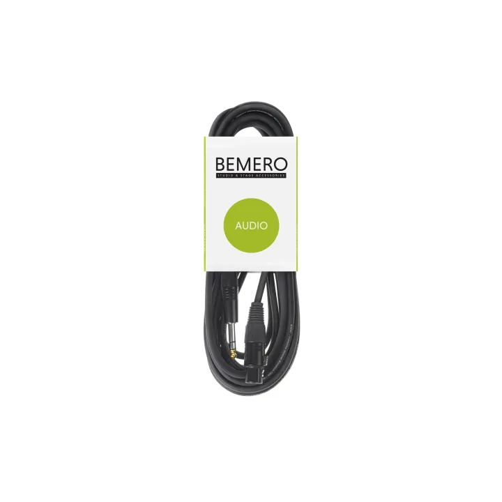 Bemero Câble XLR XLRf jack 6.3 symétrique 6 m, Noir