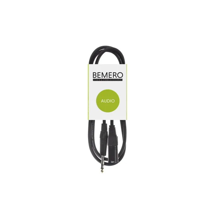 Bemero Câble XLR XLRm jack 6.3 symétrique 1.5 m, Noir