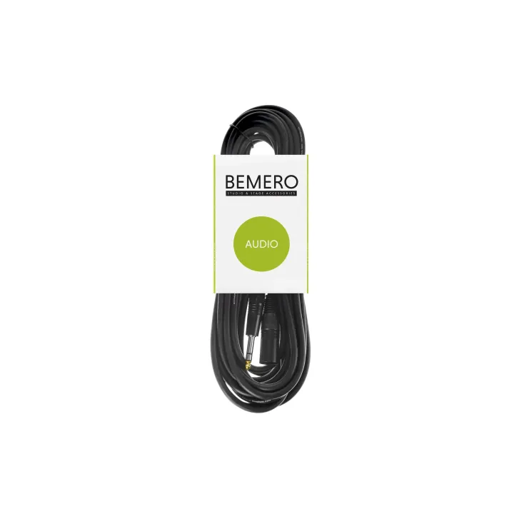 Bemero Câble XLR XLRm jack 6.3 symétrique 10 m, Noir