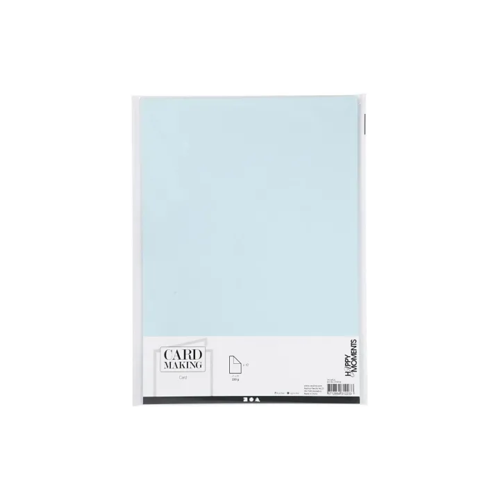 Creativ Company Papier cartonné A4, 10 feuilles, bleu clair