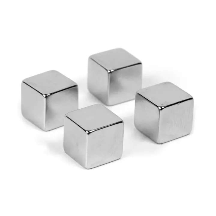 Trendform Aimant Cube Argenté, 4 Pièce-s