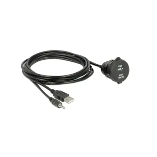 Delock Câbles rallonges à encastrer USB 2.0 EASY-USB Jack-USB A - Jack-USB A 2 m