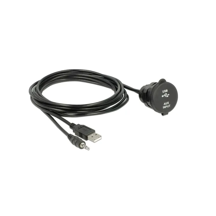 Delock Câbles rallonges à encastrer USB 2.0 EASY-USB Jack-USB A - Jack-USB A 2 m