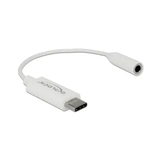 Delock Adaptateur USB 3.1 Audio Prise USB-C - jack 3,5 mm, blanc