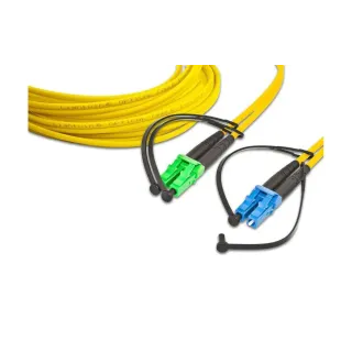 Lightwin Câble patch à fibre optique LC-APC-LC, Singlemode, Duplex, 15 m