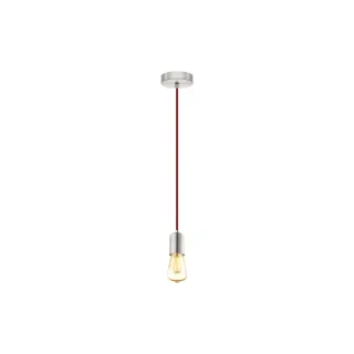 EGLO Leuchten Lampe suspendue YORTH 1x E27 Rouge - Nickel