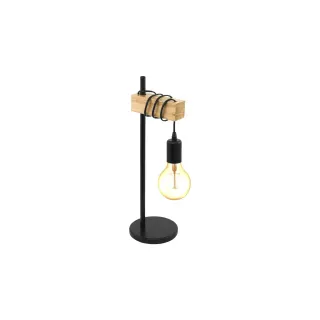 EGLO Leuchten Lampe de bureau TOWNSHEND 1x E27 Noir