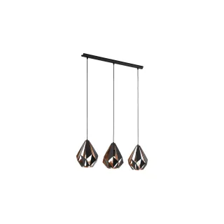 EGLO Leuchten Lampe suspendue CARLTON 1 3x E27 cuivre