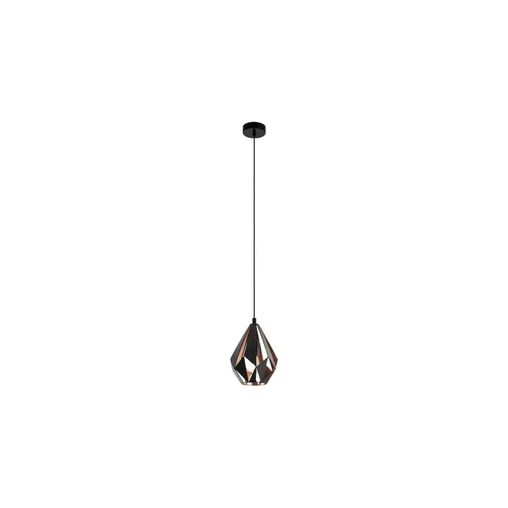 EGLO Leuchten Lampe suspendue CARLTON 1 1x E27, 20,5 cm cuivre