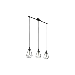 EGLO Leuchten Lampe suspendue TARBES 3x E27 Noir