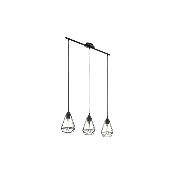 EGLO Leuchten Lampe suspendue TARBES 3x E27 Noir