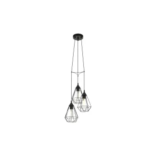 EGLO Leuchten Lampe suspendue TARBES 3x E27, 31 cm noir