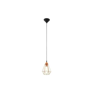 EGLO Leuchten Lampe suspendue TARBES 1x E27, 17,5 cm cuivre