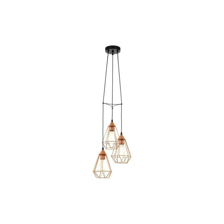 EGLO Leuchten Lampe suspendue TARBES 3x E27, 31 cm cuivre