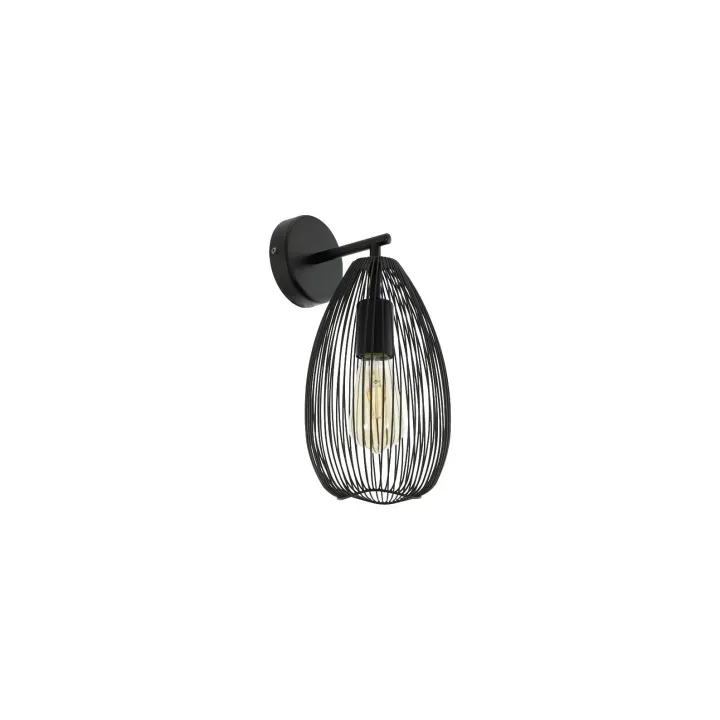 EGLO Leuchten Lampe murale CLEVEDON 1x E27 Noir