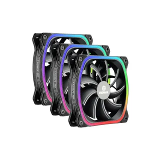 Enermax Ventilateur PC SquA RGB Paquet de 3 avec boîtier de commande RVB