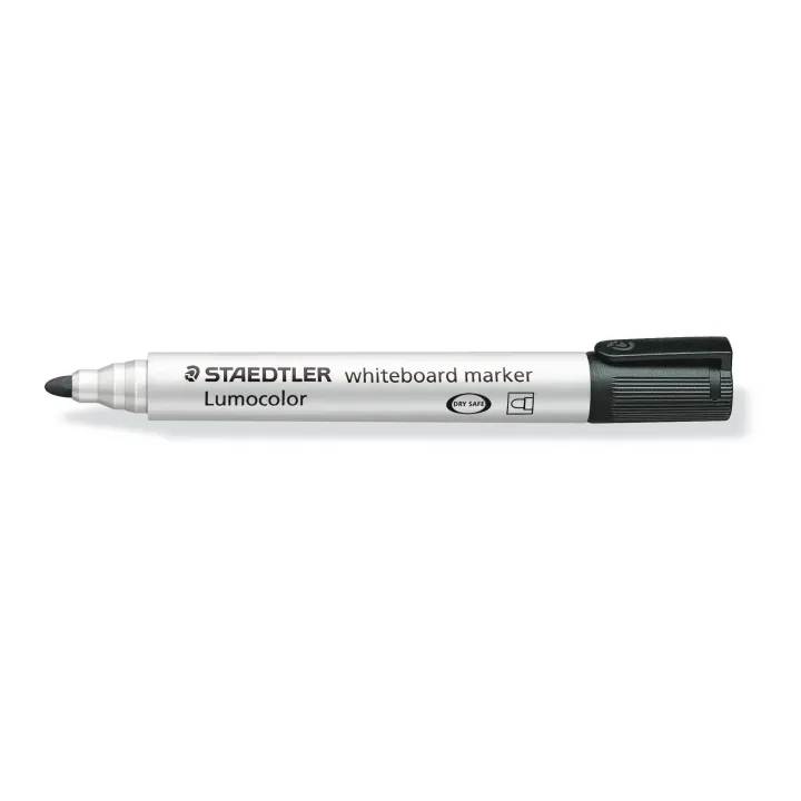 Staedtler Marqueur pour tableau blanc Lumocolor 351 Noir, pointe ronde