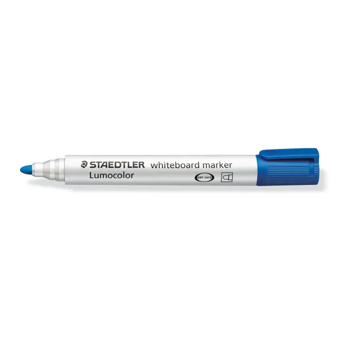 Staedtler Marqueur pour tableau blanc Lumocolor 351 Bleu, pointe ronde