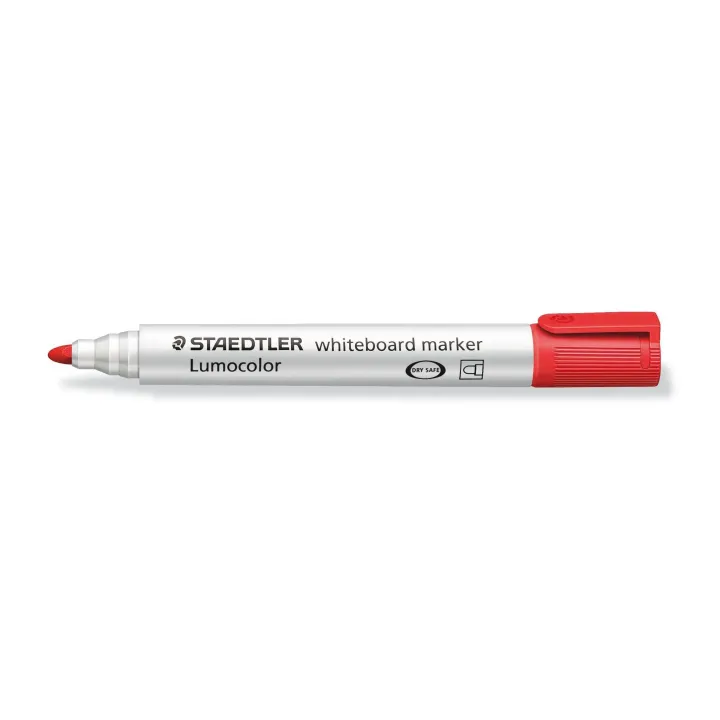 Staedtler Marqueur pour tableau blanc Lumocolor 351 Rouge, pointe ronde