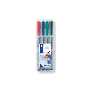 Staedtler Stylo à feuilles Lumocolor 312 Lot de 4, solubles dans leau