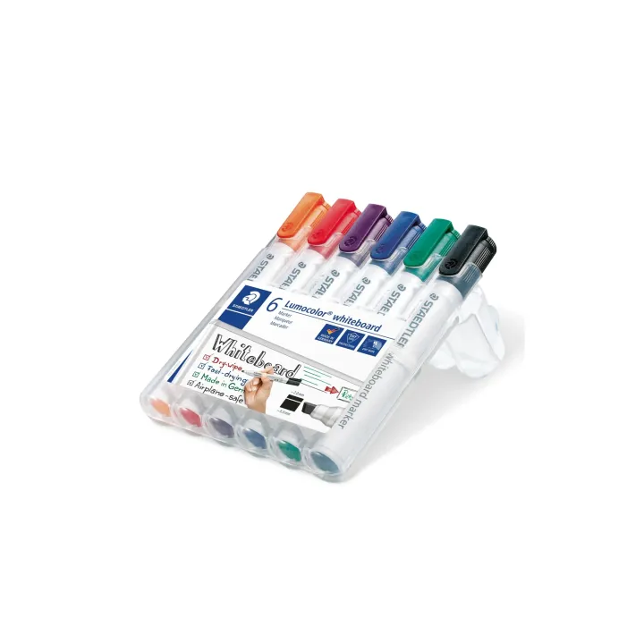 Staedtler Lumocolor 351 Lot de 6, pointe cunéiforme