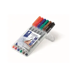 Staedtler Stylo à feuilles Lumocolor 316 F Lot de 6, solubles dans leau