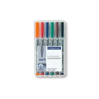 Staedtler Stylo à feuilles Lumocolor 312 Lot de 6, solubles dans leau