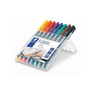 Staedtler Stylo à feuilles Lumocolor 318 F Ensemble de 8, permanent