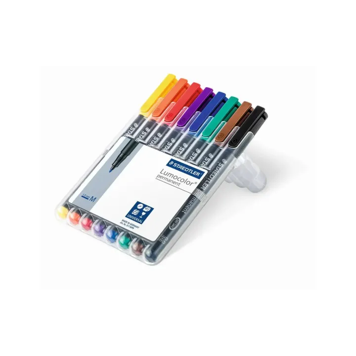 Staedtler Stylo à feuilles Lumocolor 317 M Ensemble de 8, permanent