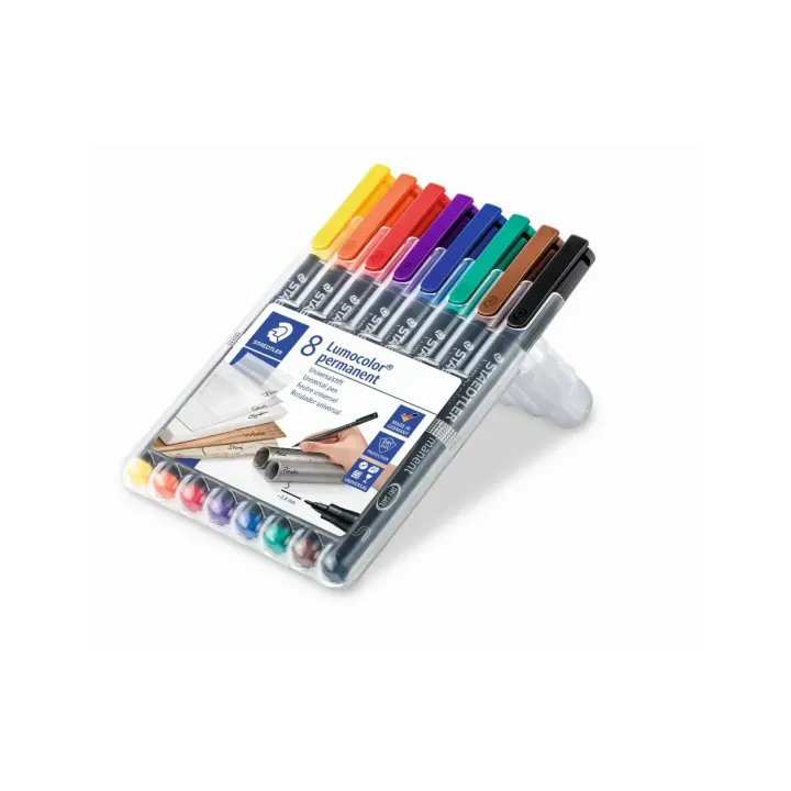 Staedtler Stylo à feuilles Lumocolor 313 S Ensemble de 8, permanent