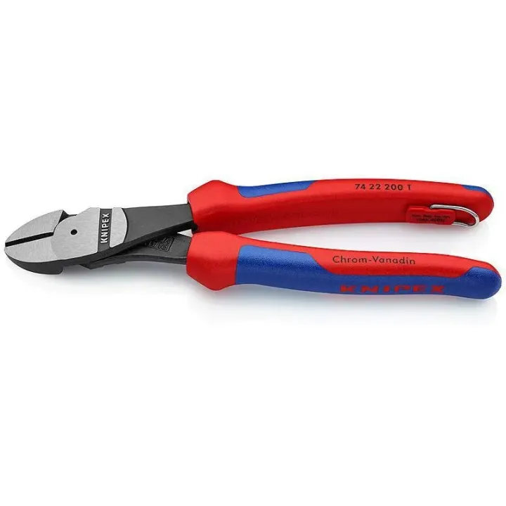 Knipex Pinces coupantes de côté à forte démultiplication 200 mm avec œillet