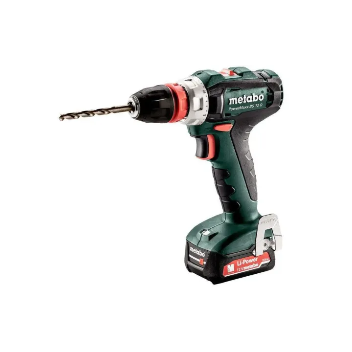 Metabo Perceuse-visseuse sans fil PowerMaxx BS 12 Q Kit 2 x 2,0 Ah